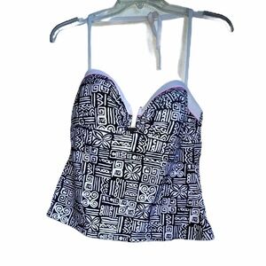🌻 Collections by Catalina Black & White Tankini Top